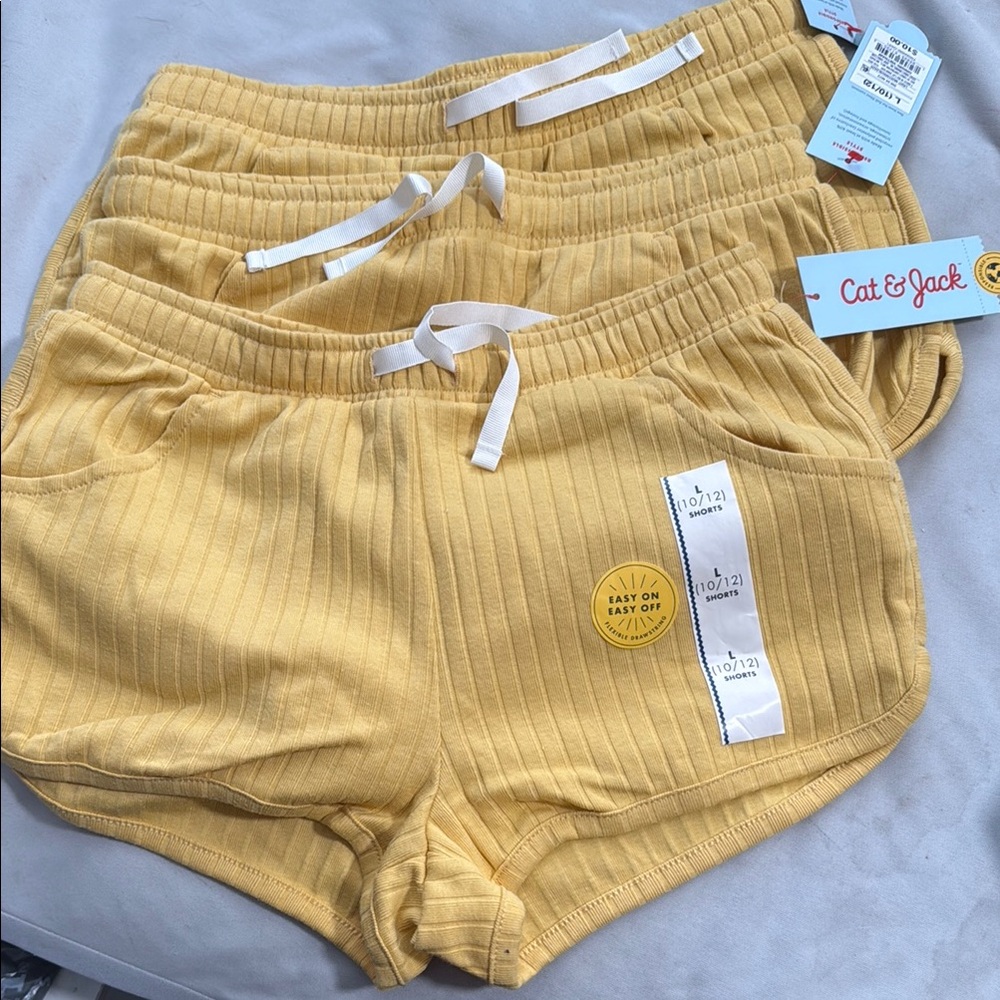 Cat & Jack Sunny Yellow Ribbed Shorts
